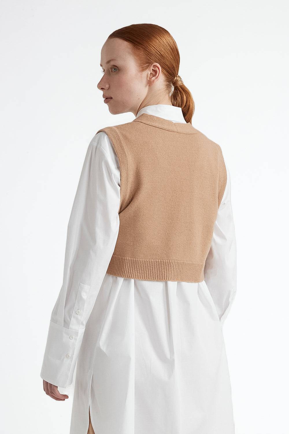 Peserico Gilet con bottoni lana merinos extrafine e cashmere Sconto