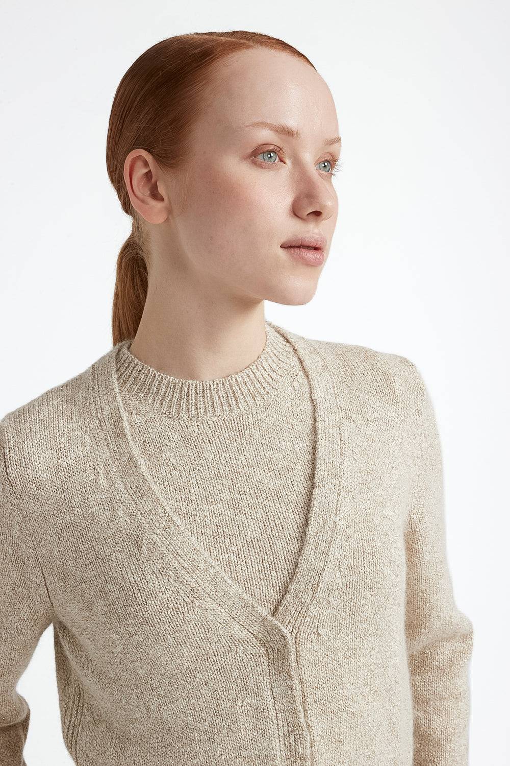 Peserico Cardigan in cotone e lana d'alpaca con lurex Hotsell