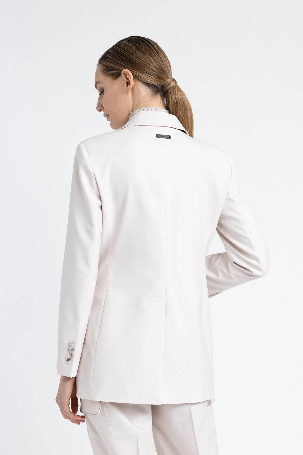 Peserico Blazer doppiopetto in twill di lana tecnica Vendite Flash