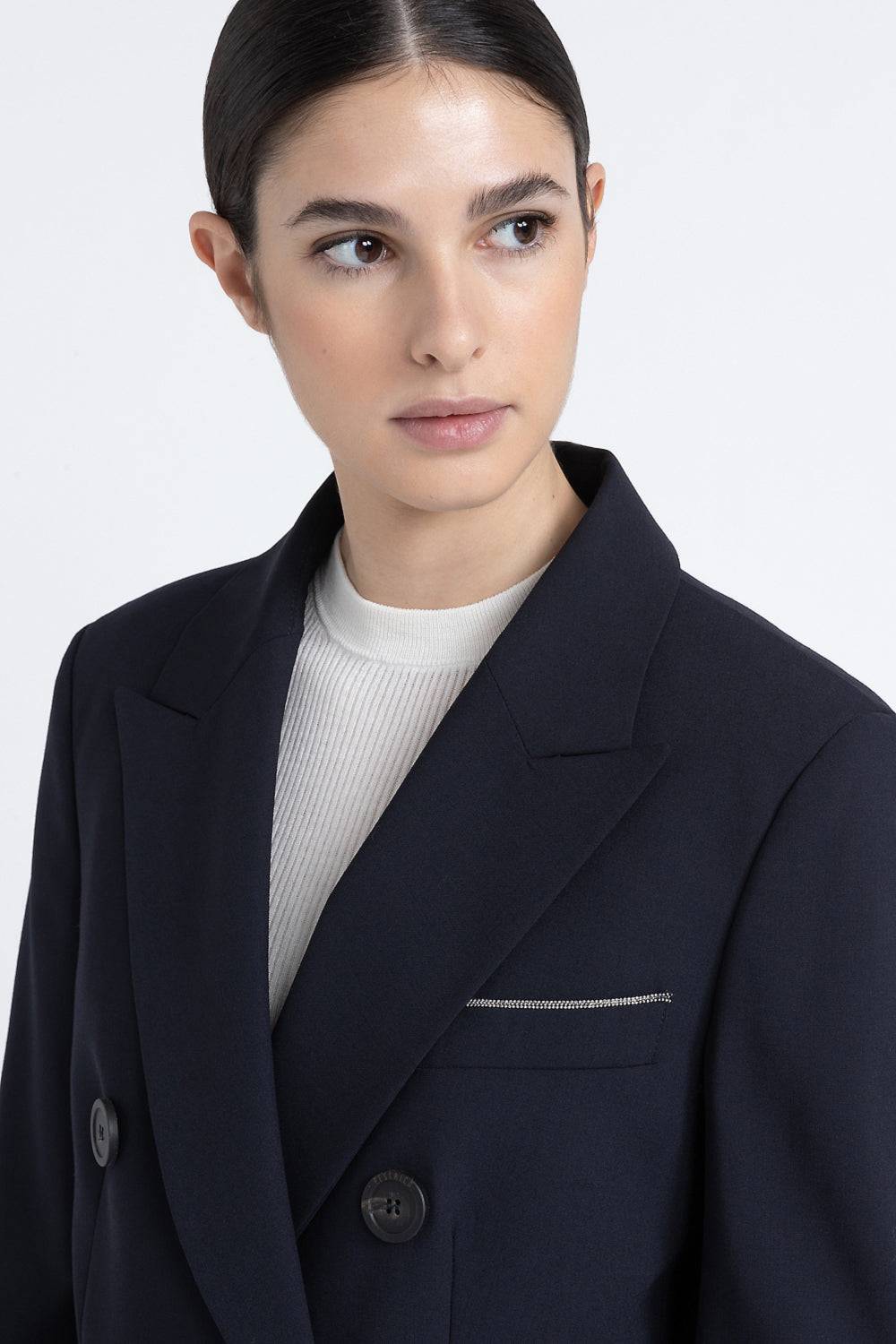 Peserico Blazer doppiopetto in lana tecnica Negozio