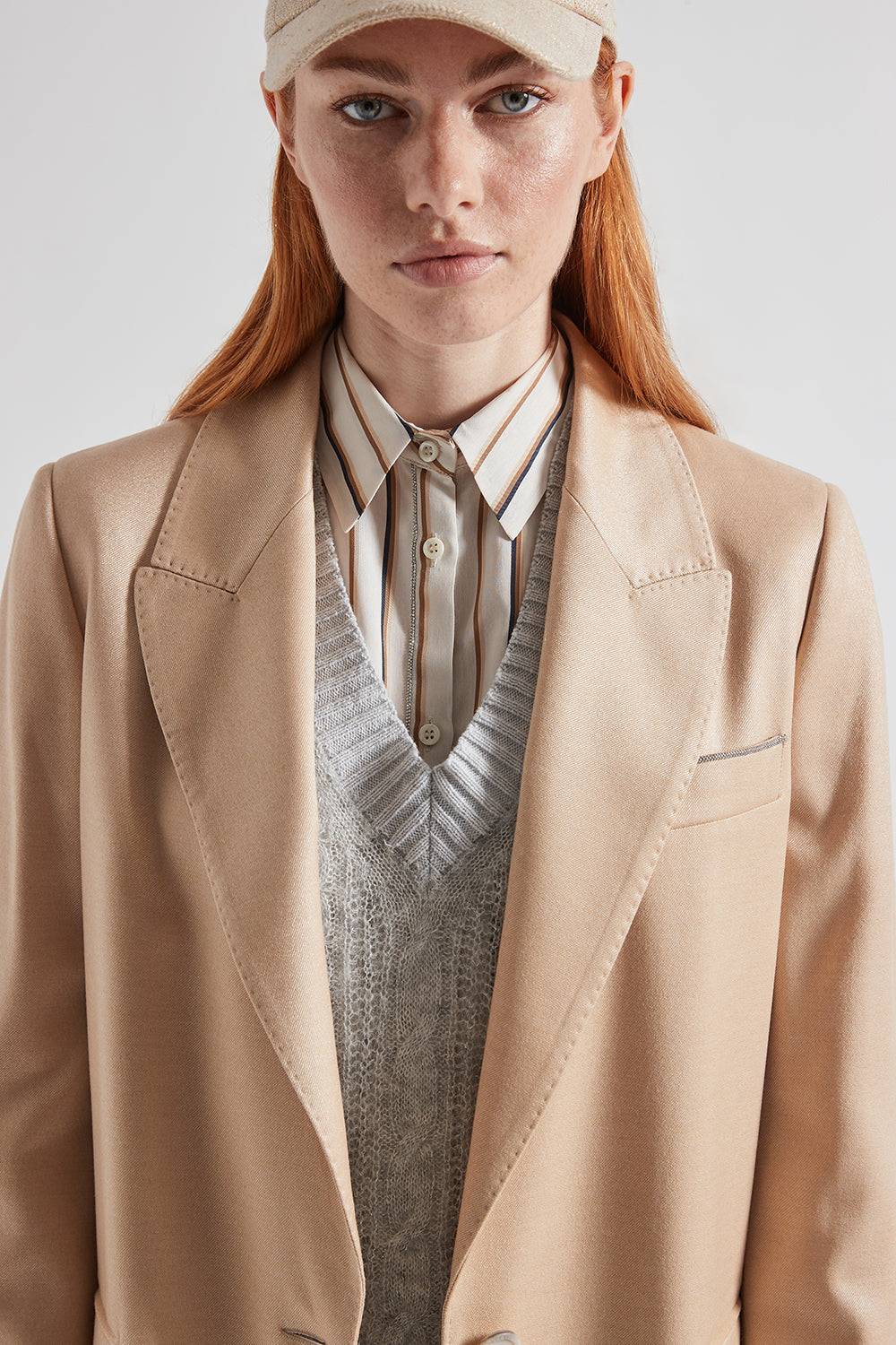 Peserico Camicia a righe in viscosa e seta Acquista Ora