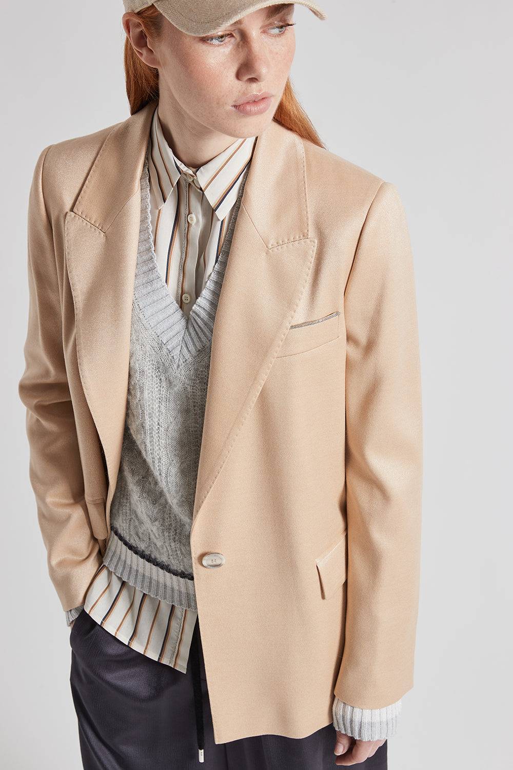 Peserico Camicia a righe in viscosa e seta Acquista Ora
