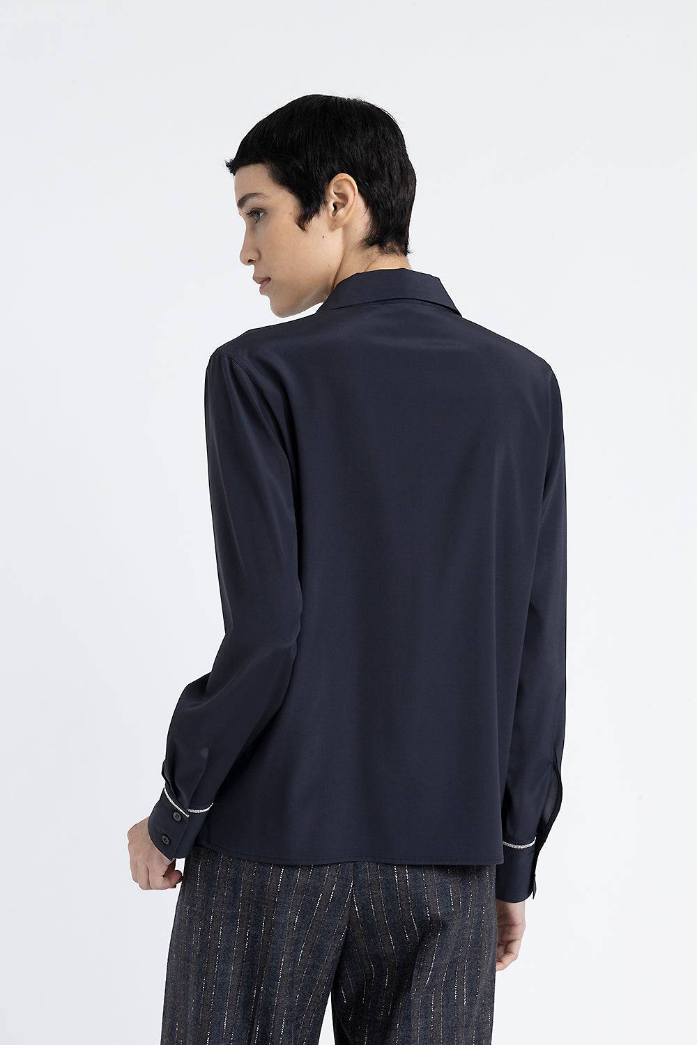 Peserico Camicia in crepe de chine di seta stretch Fino Al -60%