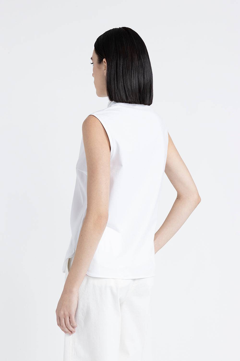 Peserico Camicia senza maniche in popeline Duty-free