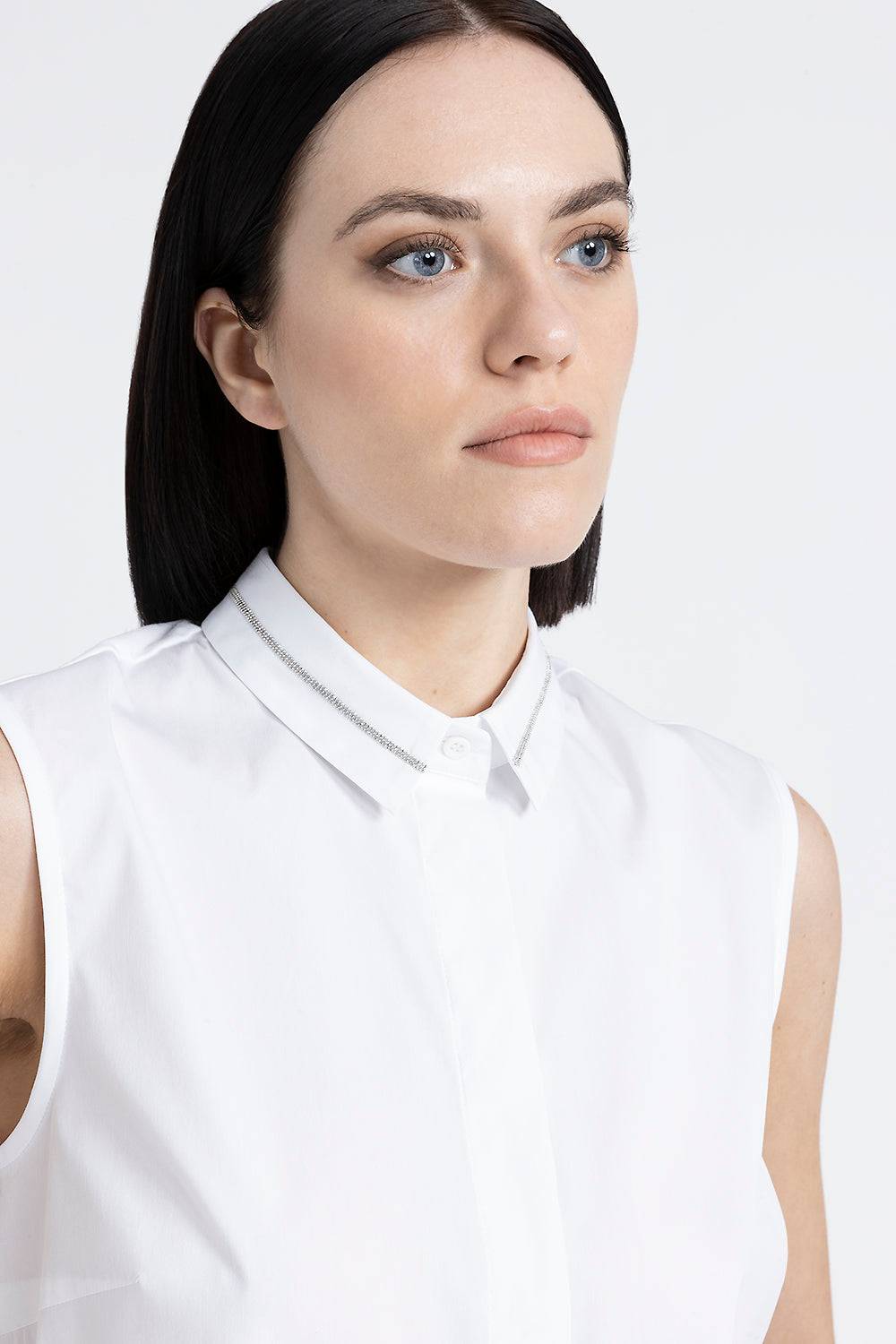 Peserico Camicia senza maniche in popeline Duty-free