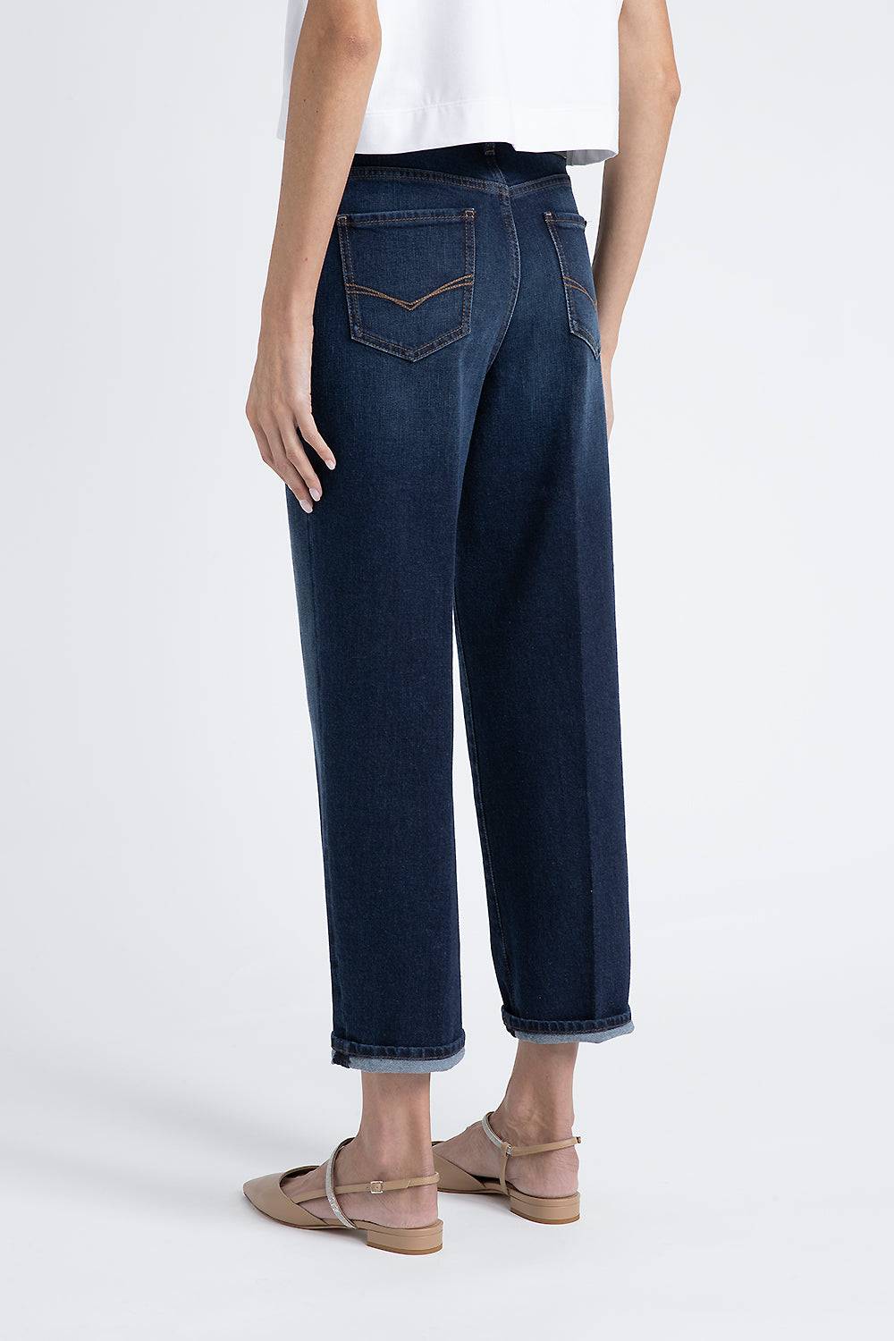 Peserico Pantalone in denim di cotone stretch Sottocosto