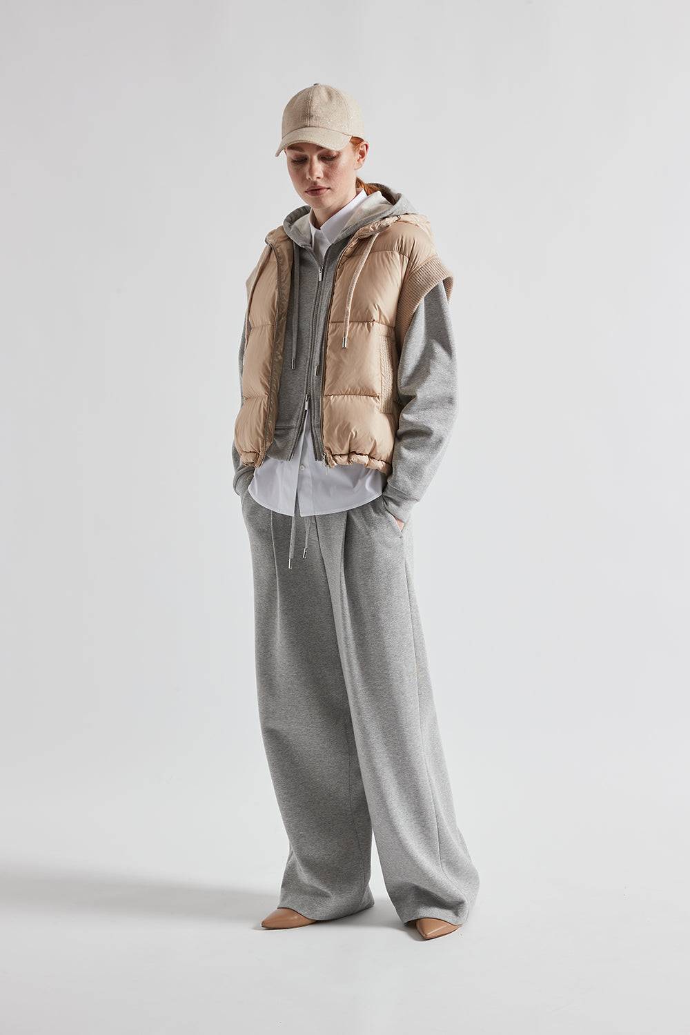 Peserico Pantalone in felpa garzata di cotone lurex Sconto