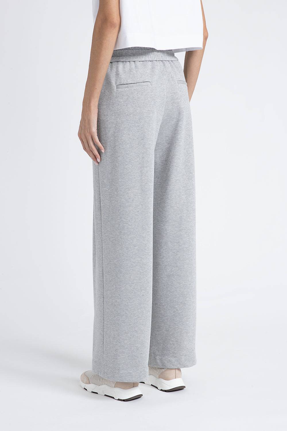 Peserico Pantalone in felpa garzata di cotone lurex Sconto