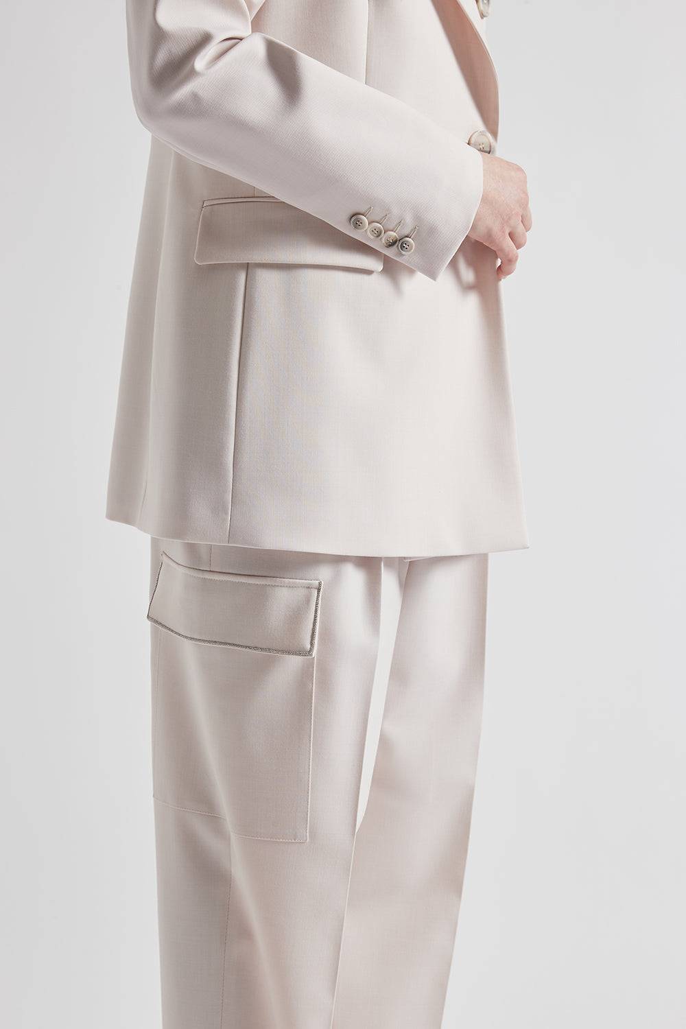 Peserico Pantalone carrot in twill di lana tecnica Qualità Garantita