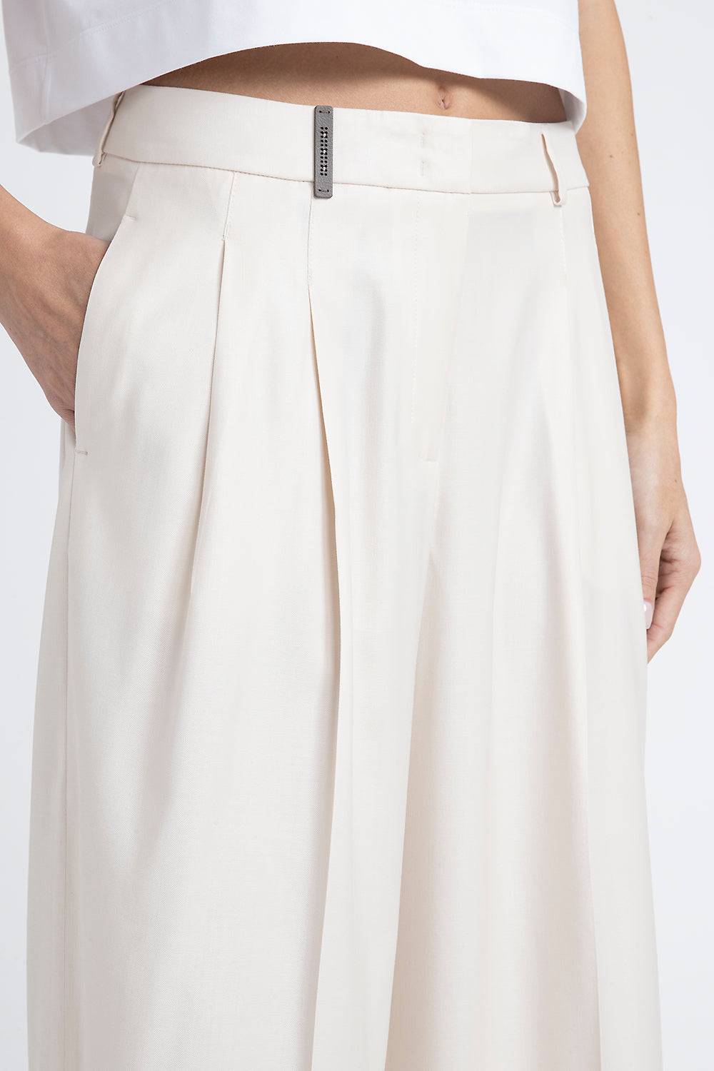 Peserico Pantalone wide in twill Negozio