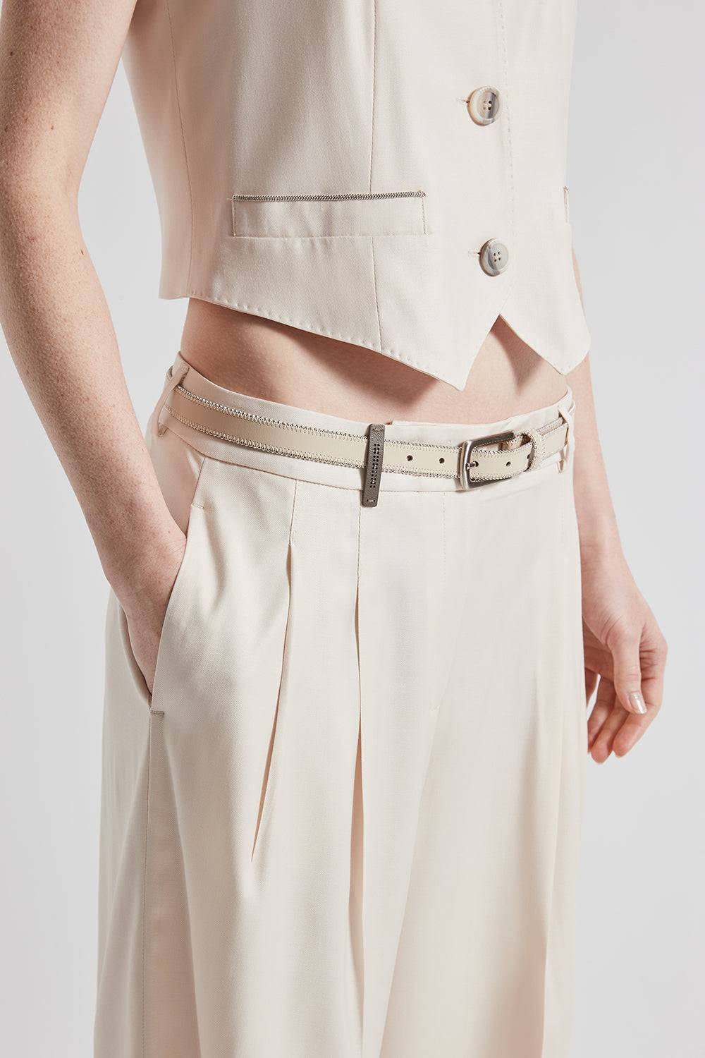 Peserico Pantalone wide in twill Negozio