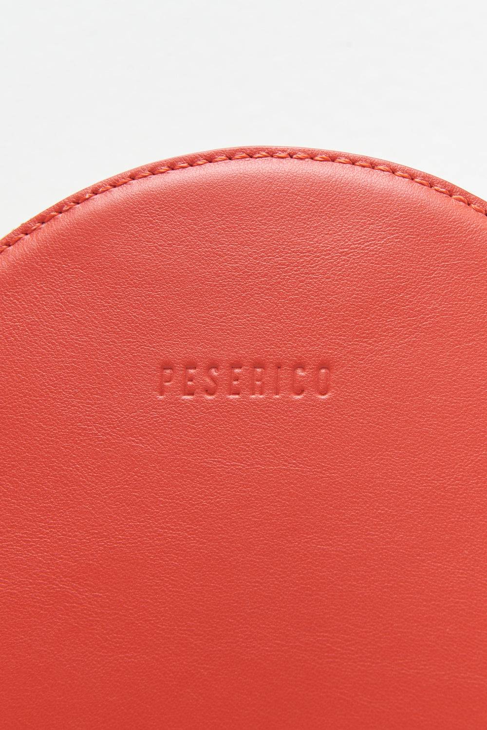 Peserico Borsa rotonda in vera pelle con polsiera e tracolla Italy
