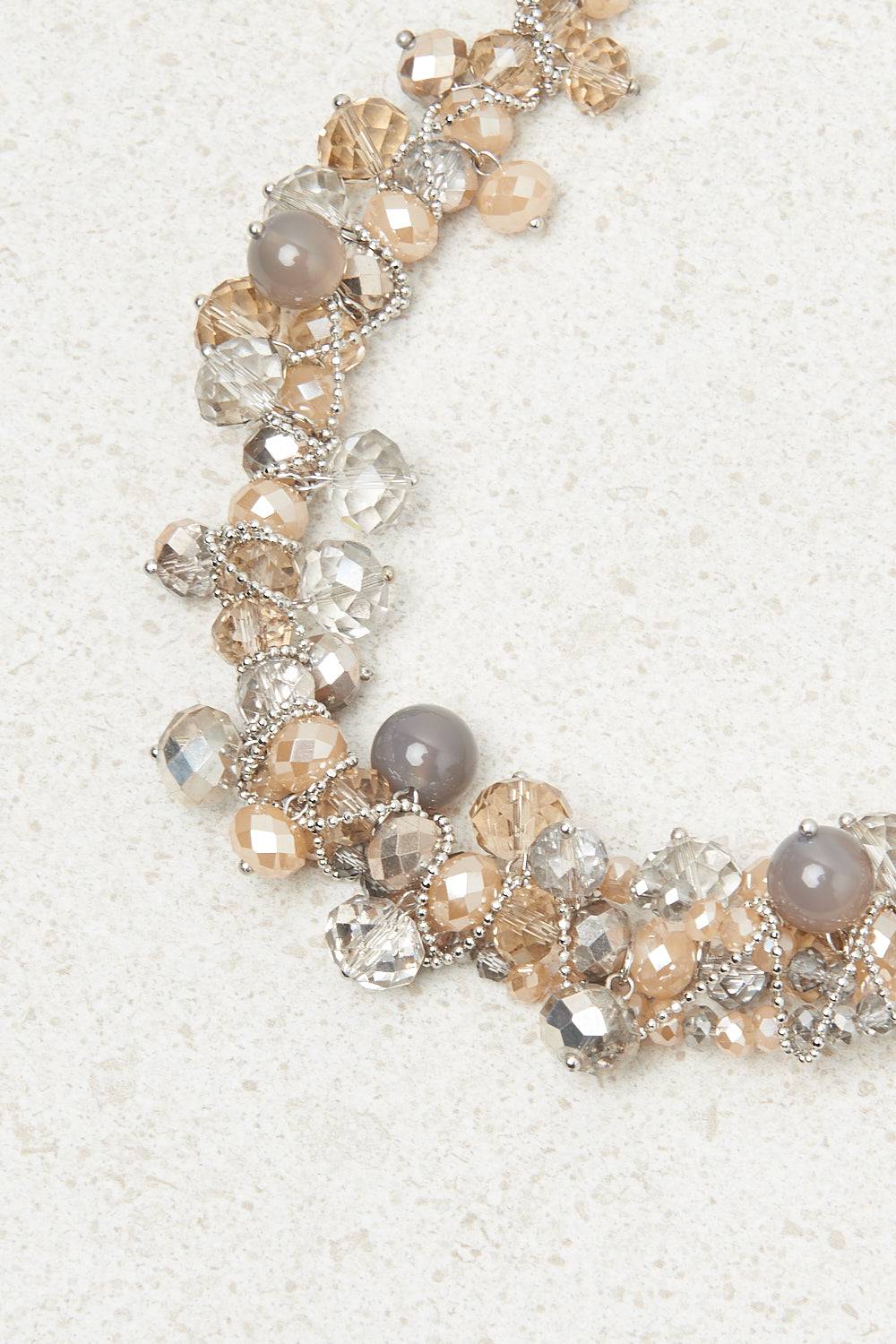 Peserico Collana girocollo con demi-cristalli e pietre dure Shopping Online