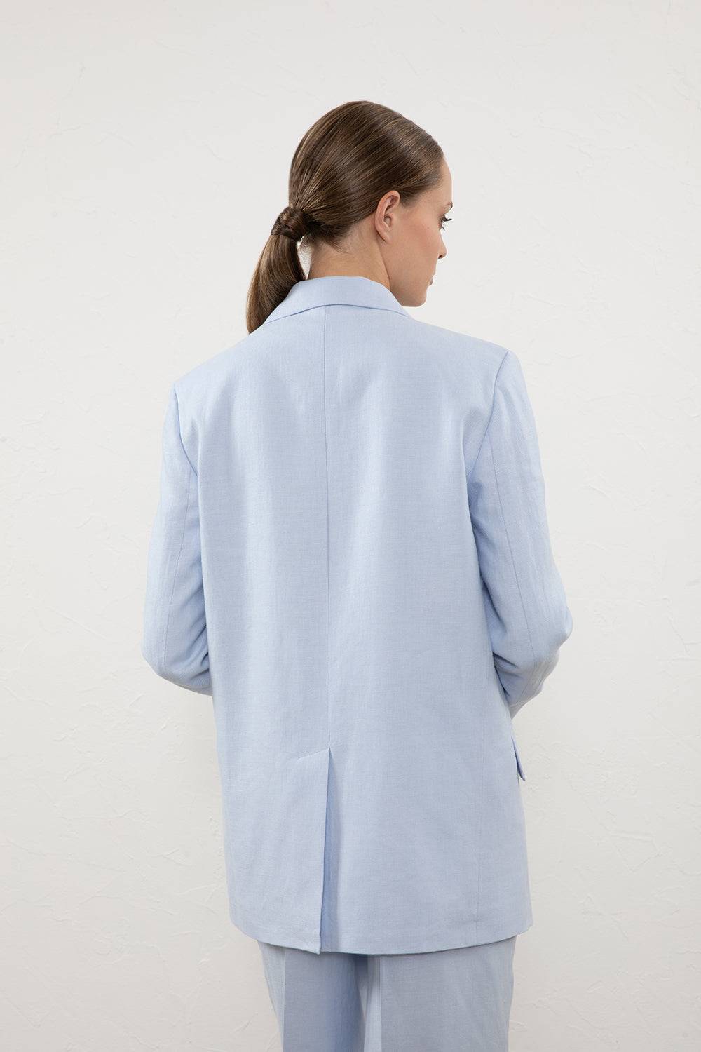 Peserico Blazer doppiopetto in gabardina di puro lino Negozio
