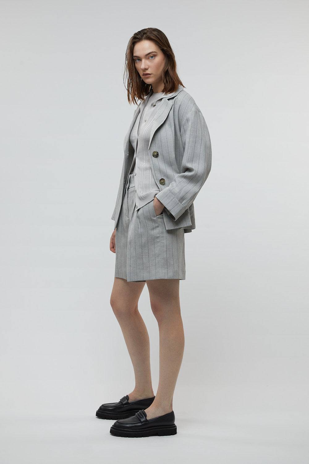 Peserico Blazer monopetto in lino, viscosa e lurex In Saldo