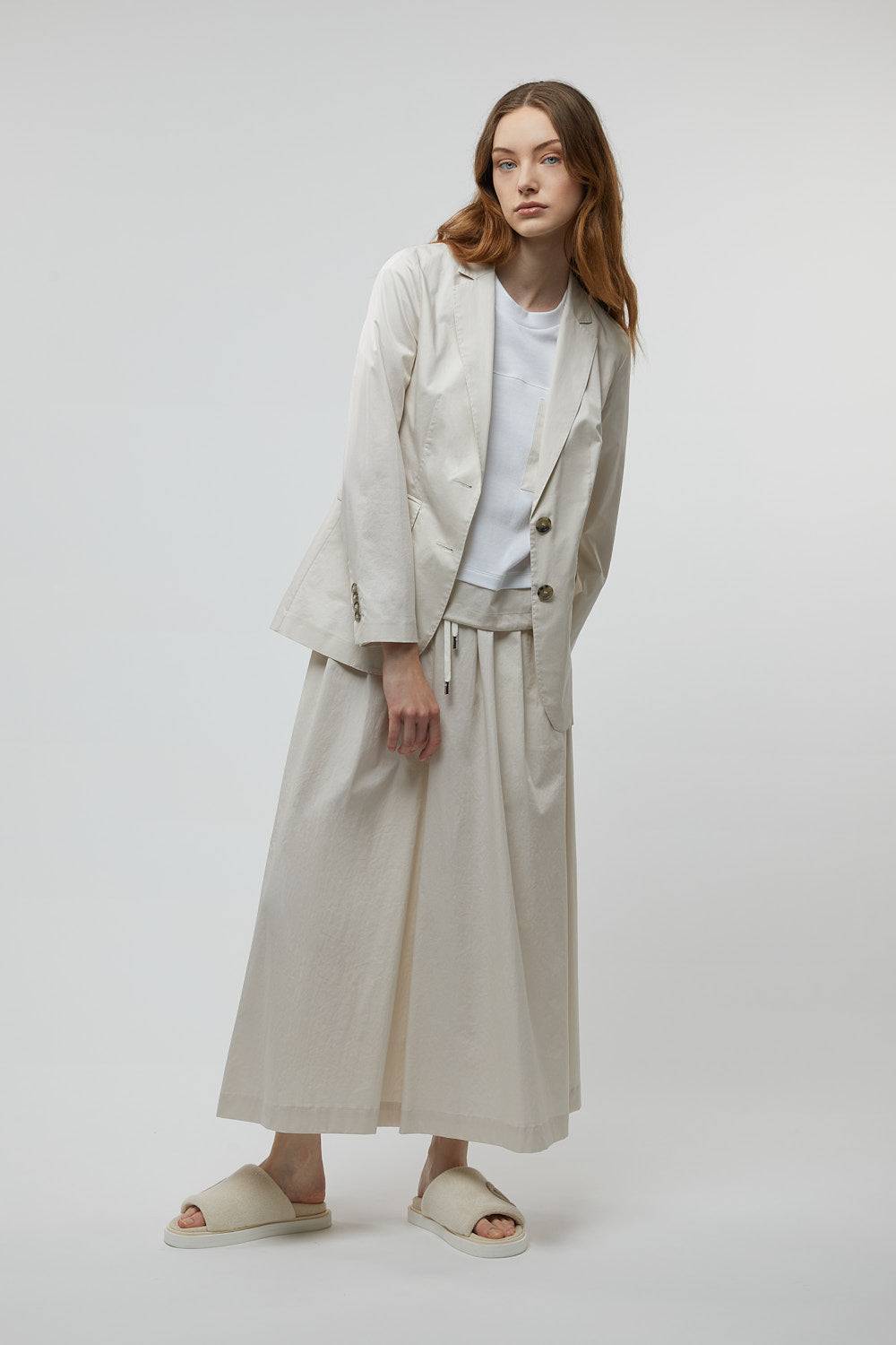 Peserico Blazer monopetto in raso leggero di cotone stretch Italy