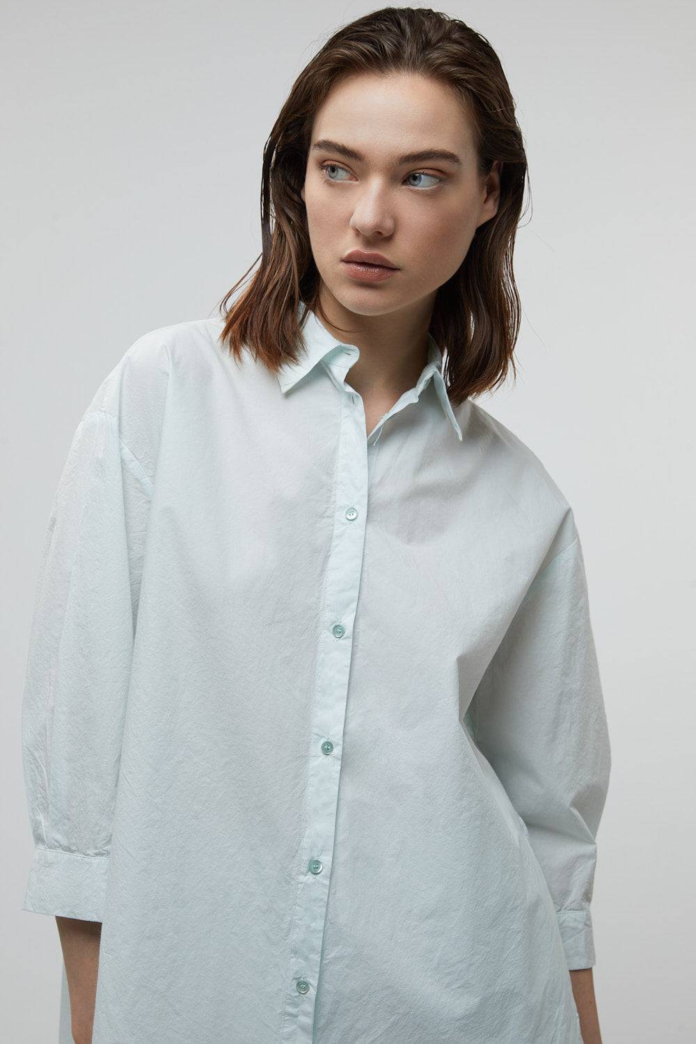 Peserico Camicia in popeline di cotone clean unito In Linea