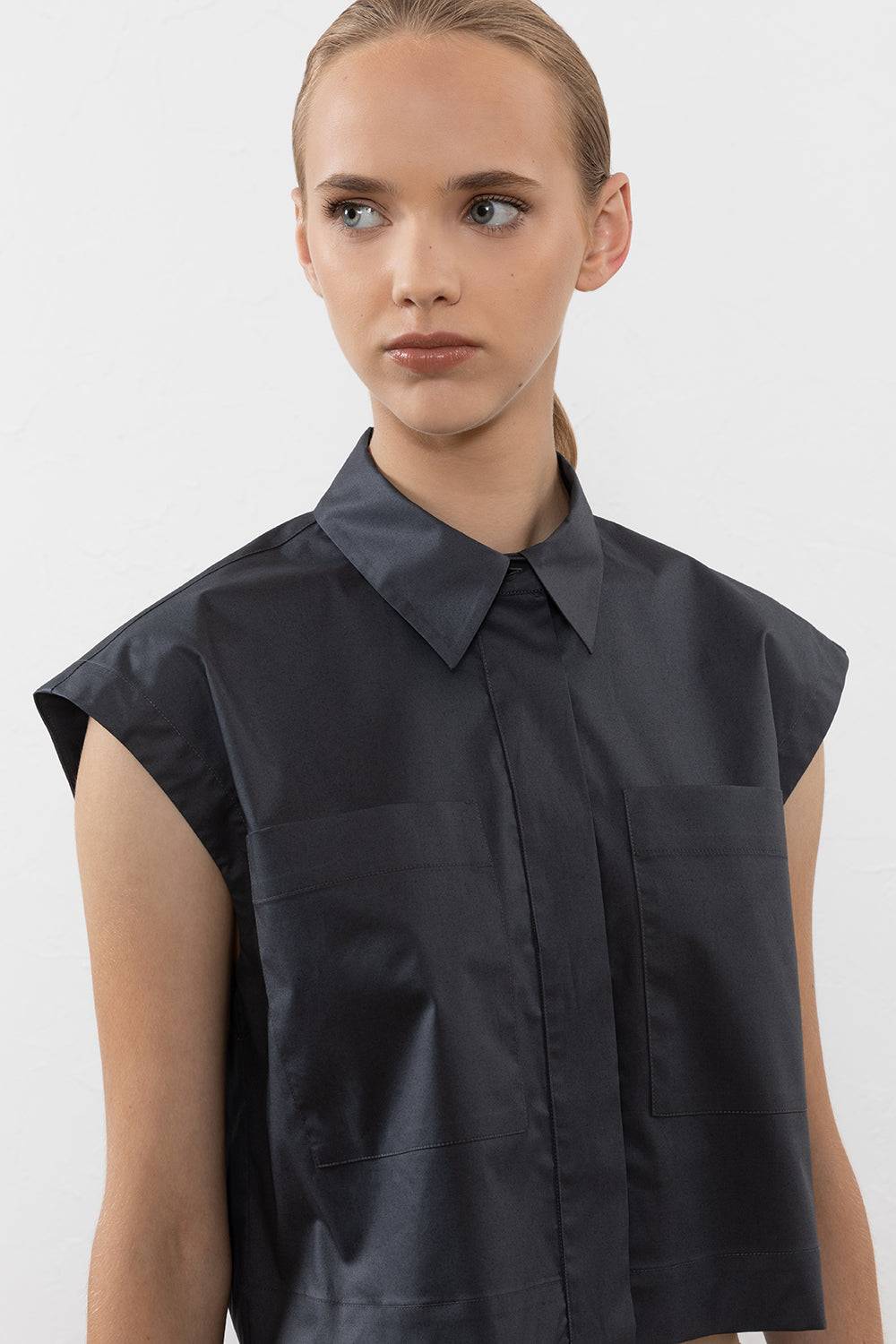 Peserico Top in micro twill di cotone laminato Vendita