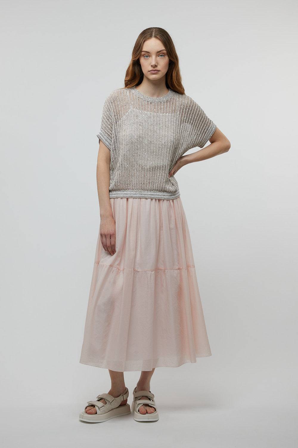 Peserico Maglia in filato di lino, viscosa e paillettes Fino Al -60%