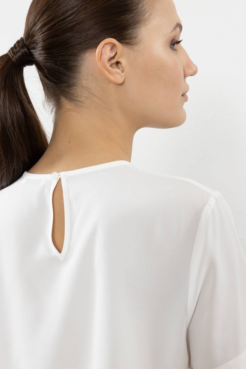 Peserico T-shirt in crepe de chine misto seta Outlet