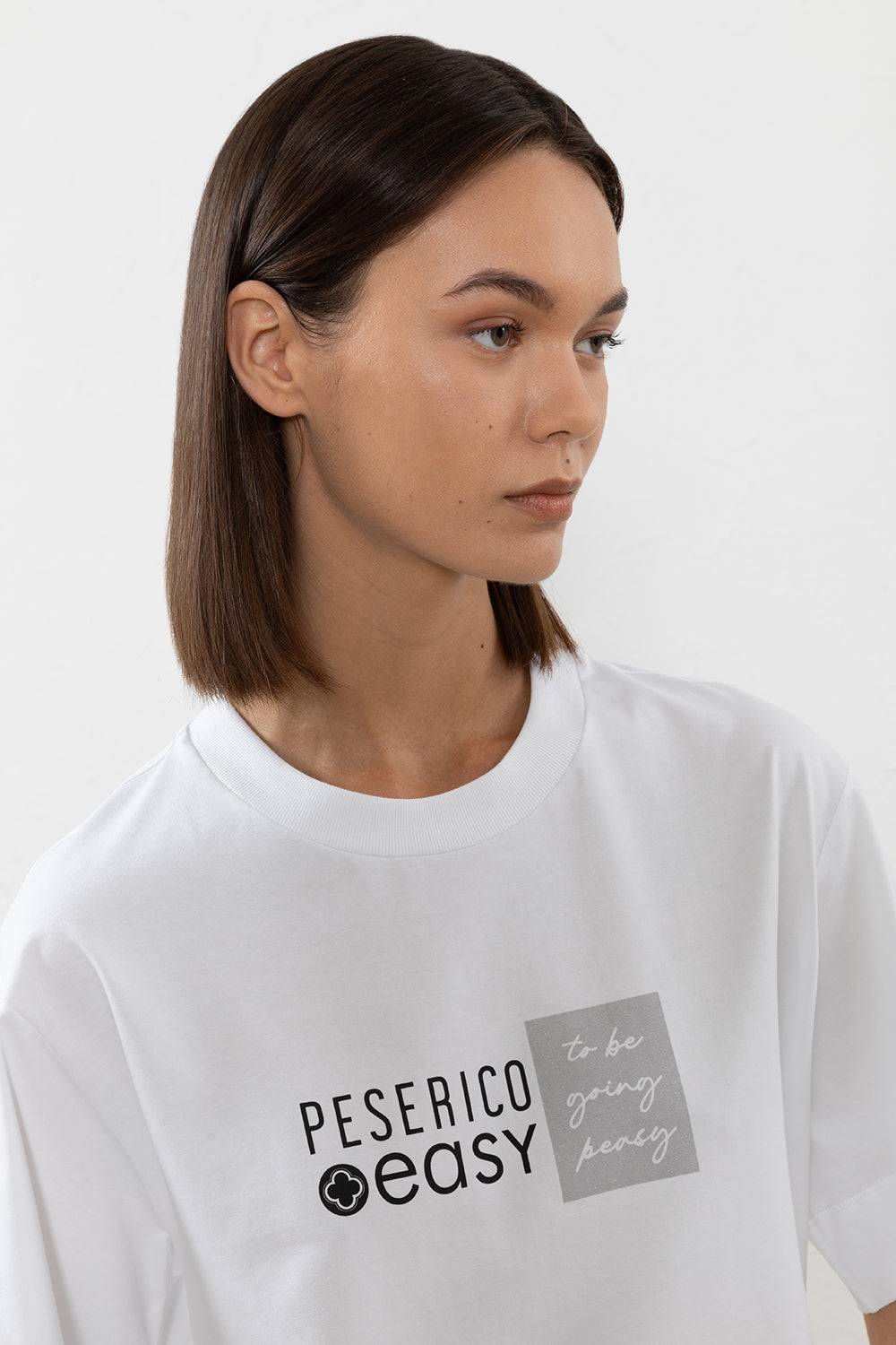 Peserico T-shirt in jersey di cotone Vendita Calda