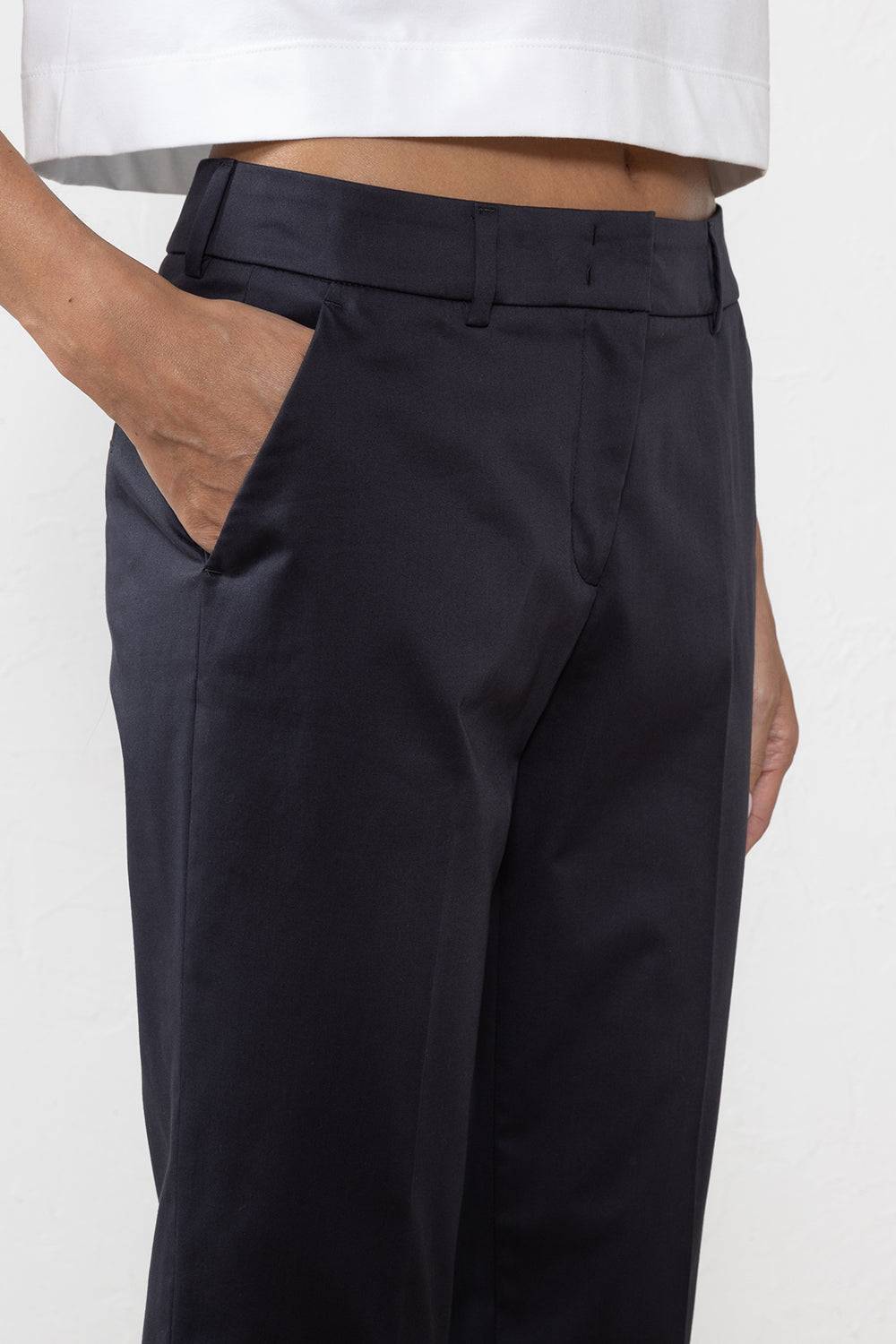 Peserico Pantalone in raso leggero di cotone Negozio