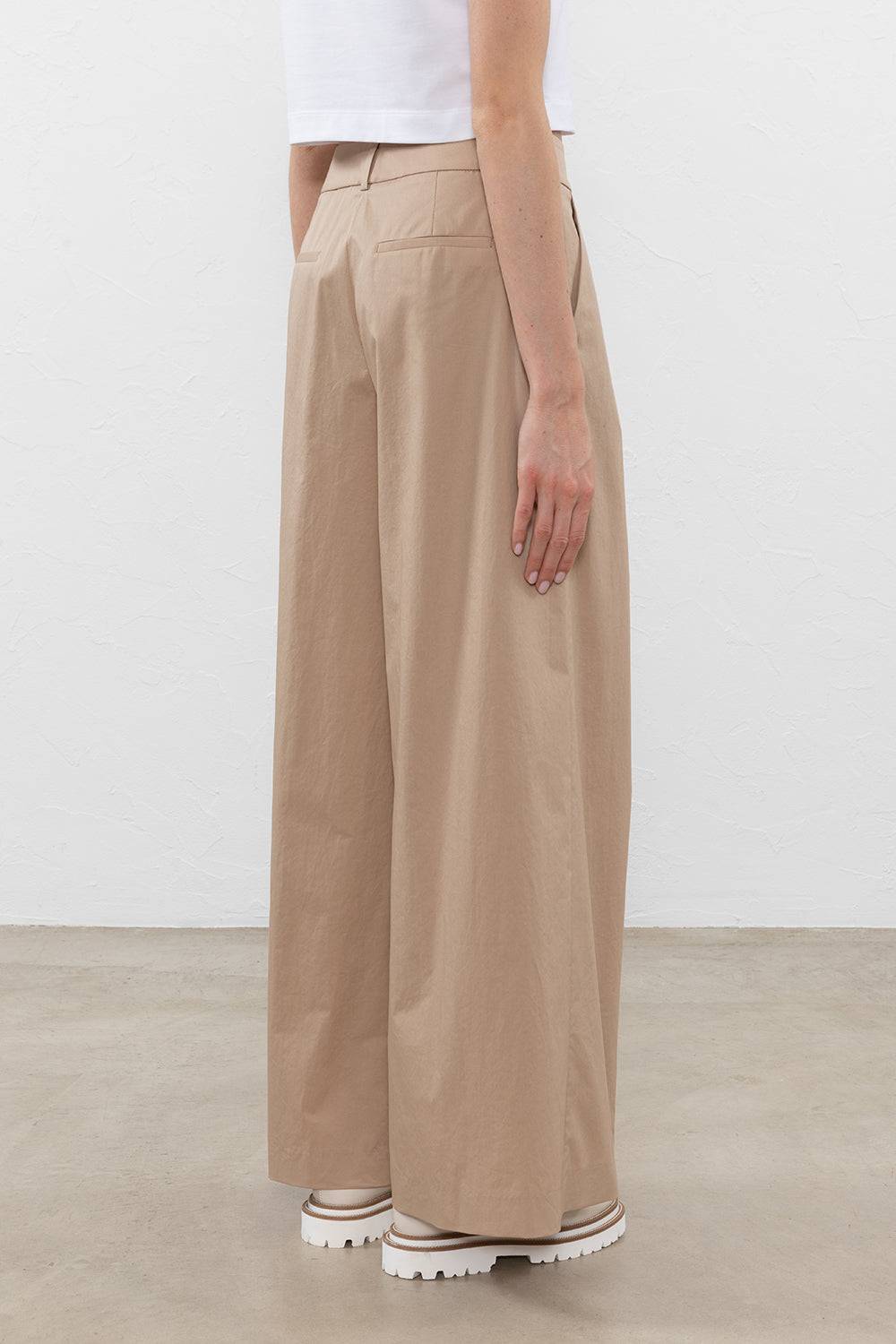 Peserico Pantalone in raso leggero di cotone mano vela Black Friday Prezzi