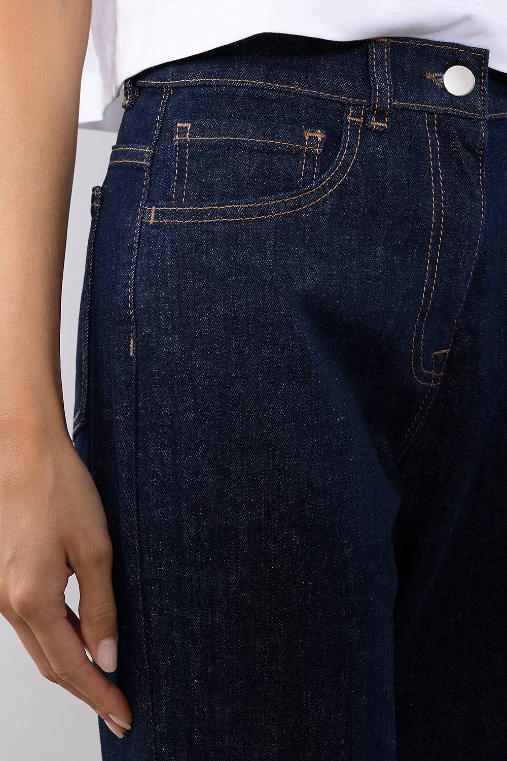 Peserico Pantalone in leggero denim in cotone comfort In Linea