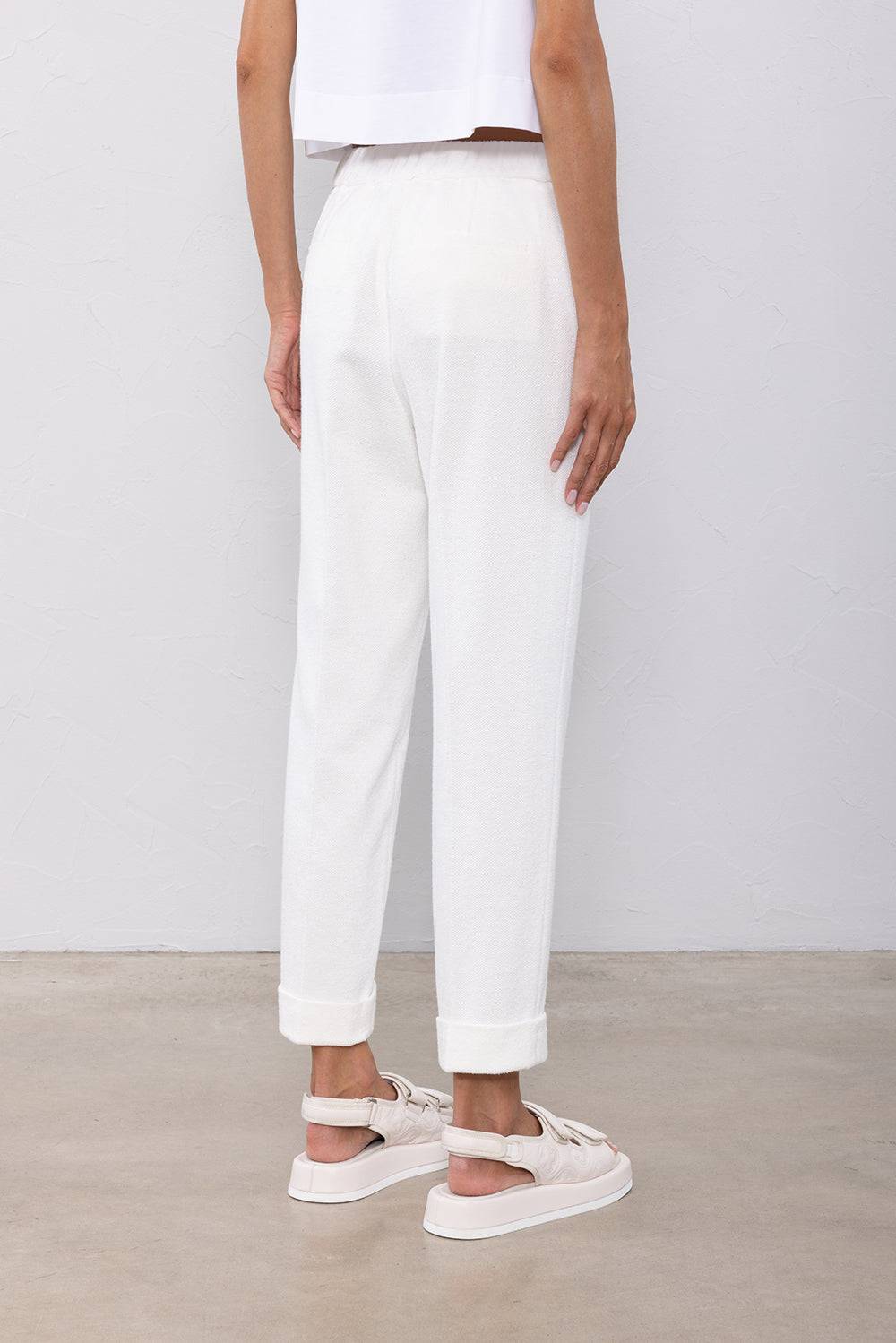 Peserico Pantalone in felpa rovescia di misto lino cotone Qualità