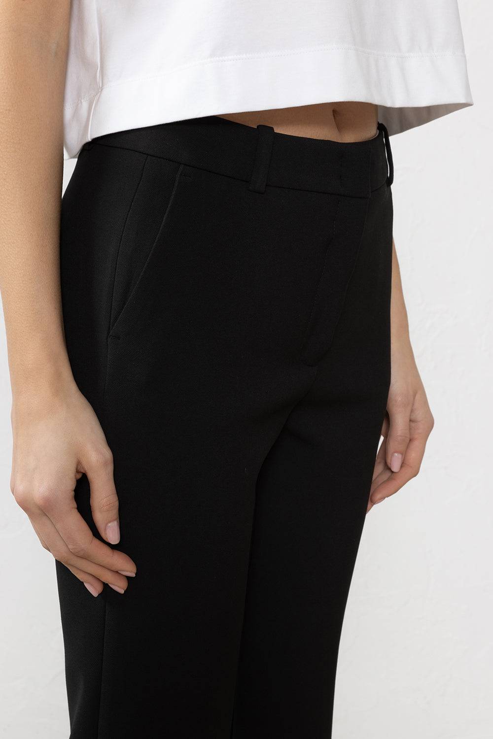 Peserico Pantalone in tela doppia di viscosa e cotone stretch Promozione
