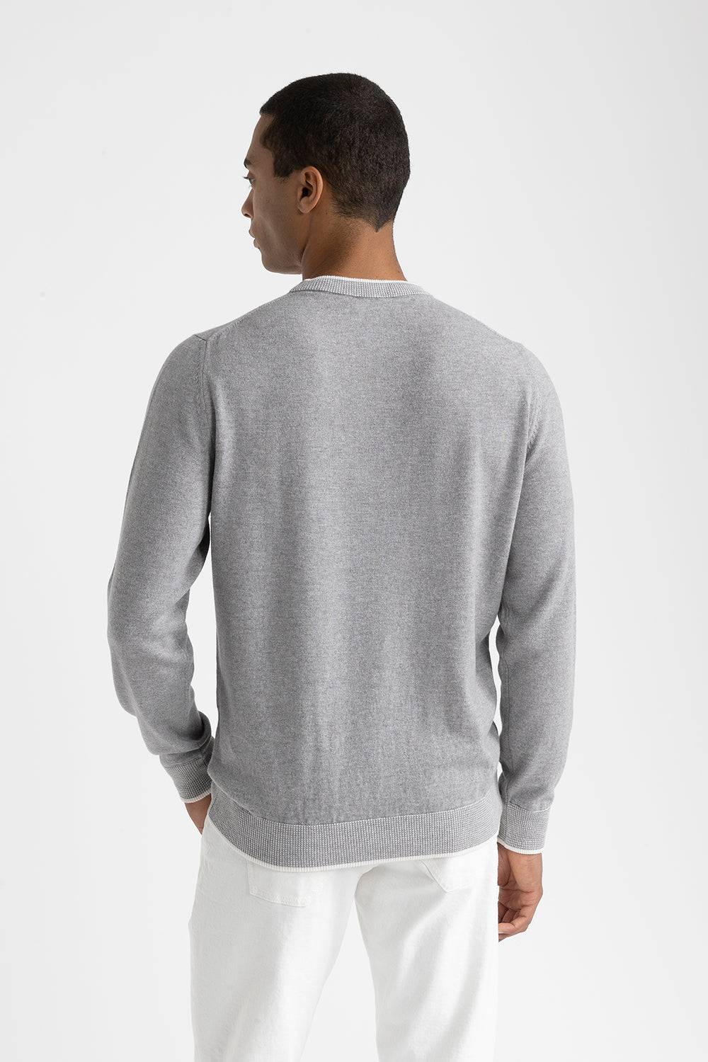 Peserico Maglia girocollo in lana, seta e cashmere Sconto