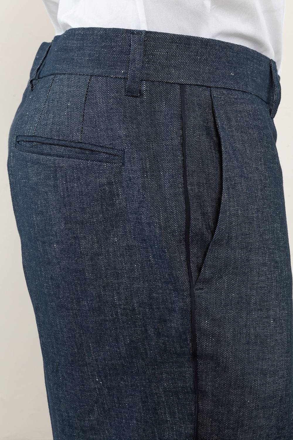 Peserico Pantalone flat in lino cotone Vendite Flash