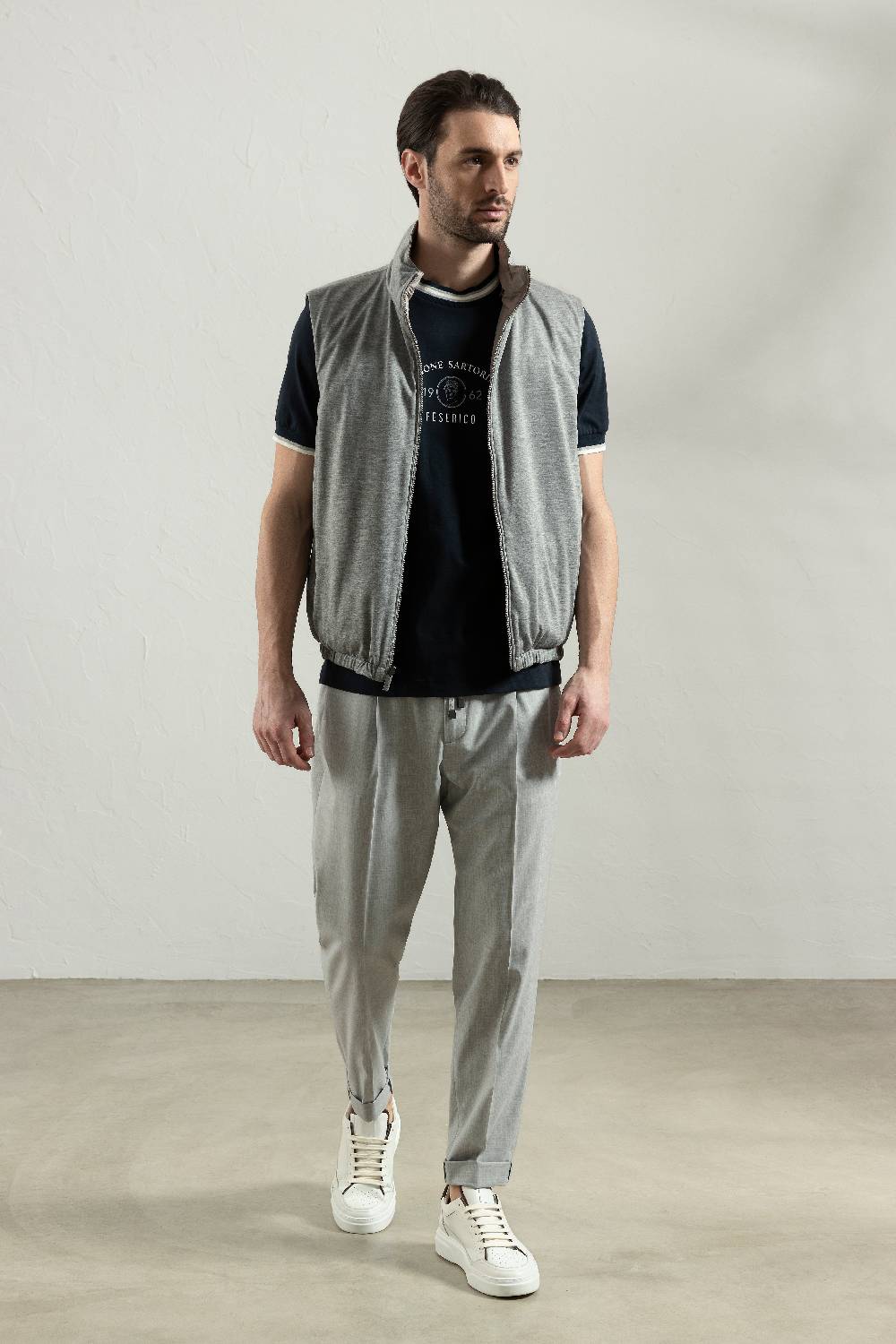 Peserico Pantalone jogger in tela tecnica di viscosa stretch In Saldo