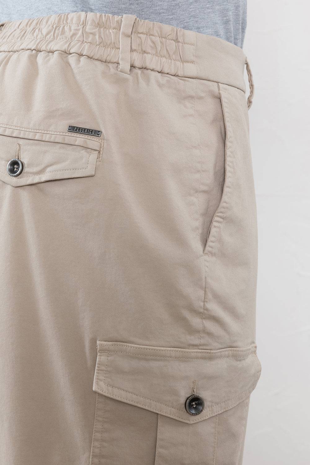 Peserico Pantalone chino in gabardina di cotone stretch Nuova