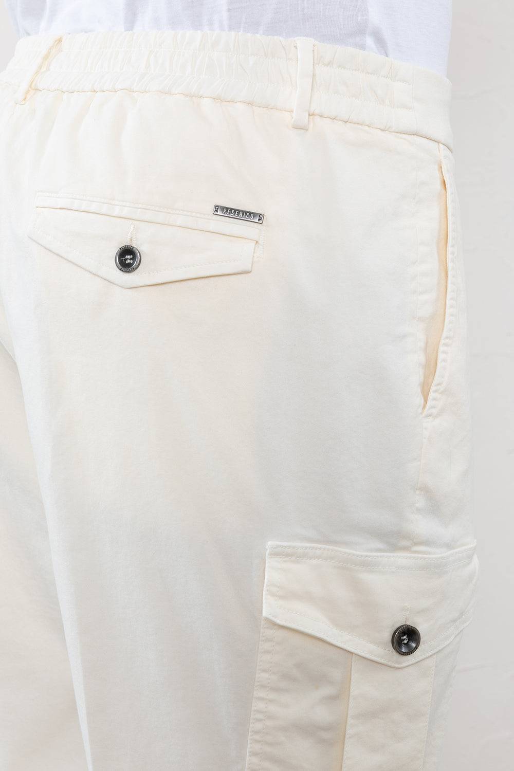 Peserico Pantalone chino in gabardina di cotone stretch Moda