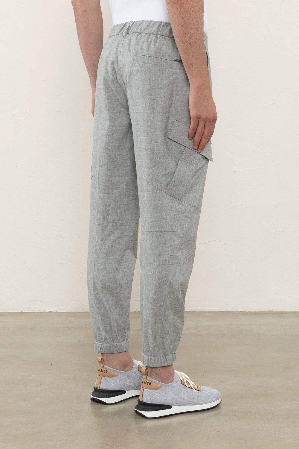 Peserico Pantalone chino in fil a fil di lana, seta e cotone 2025