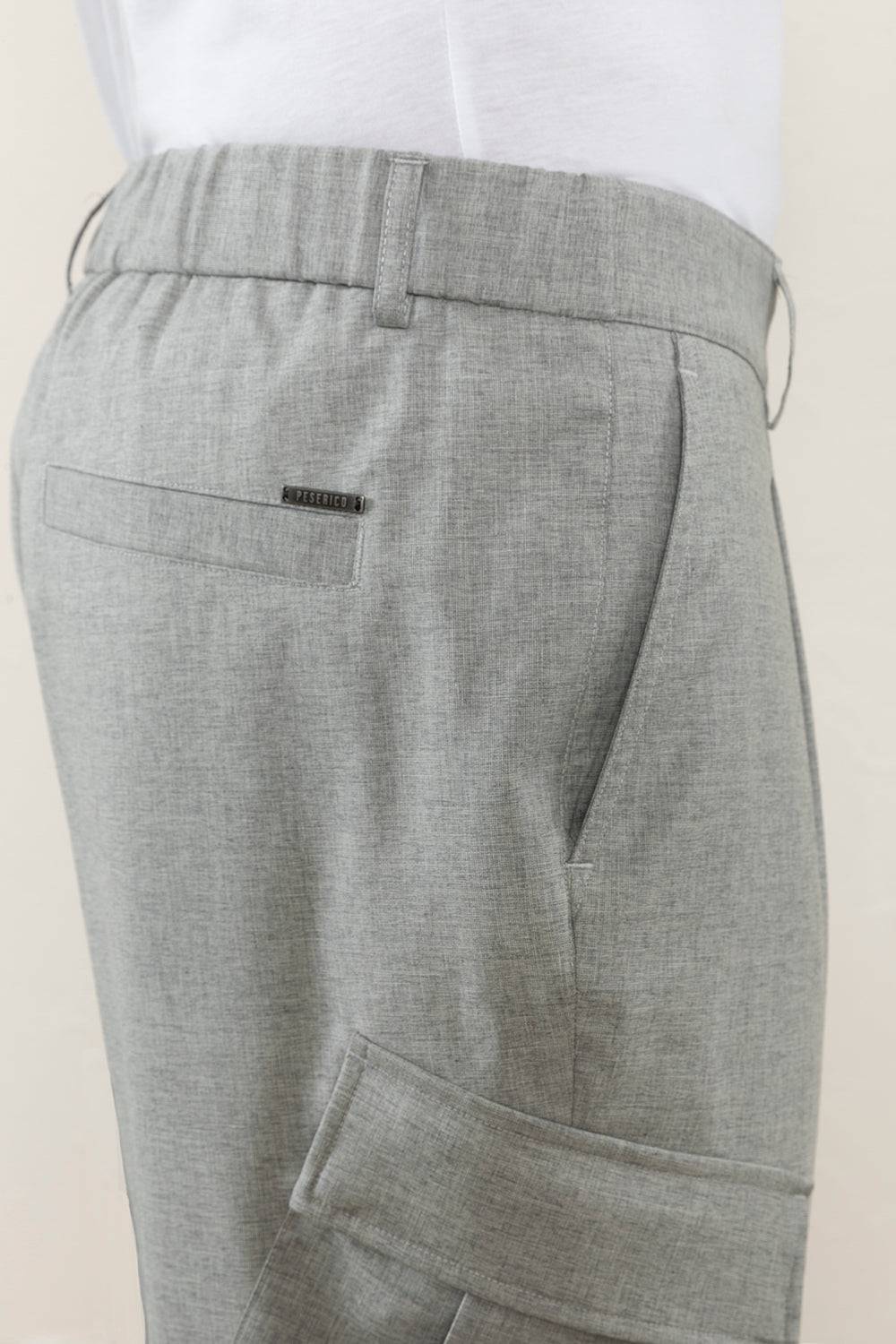 Peserico Pantalone chino in fil a fil di lana, seta e cotone 2025