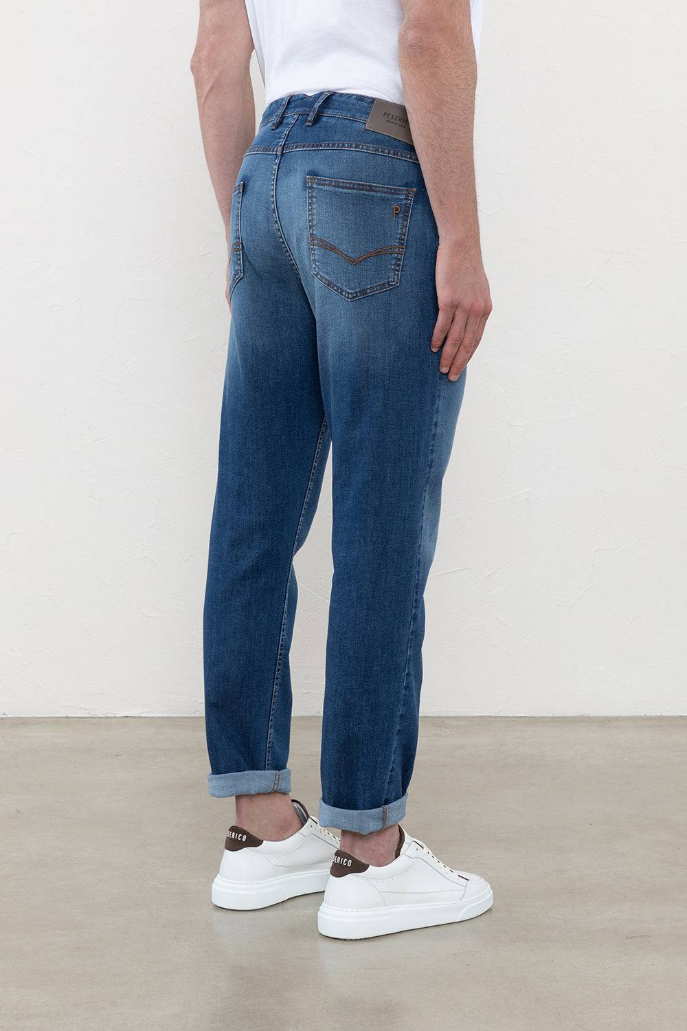 Peserico Pantalone in leggero denim di cotone Italia