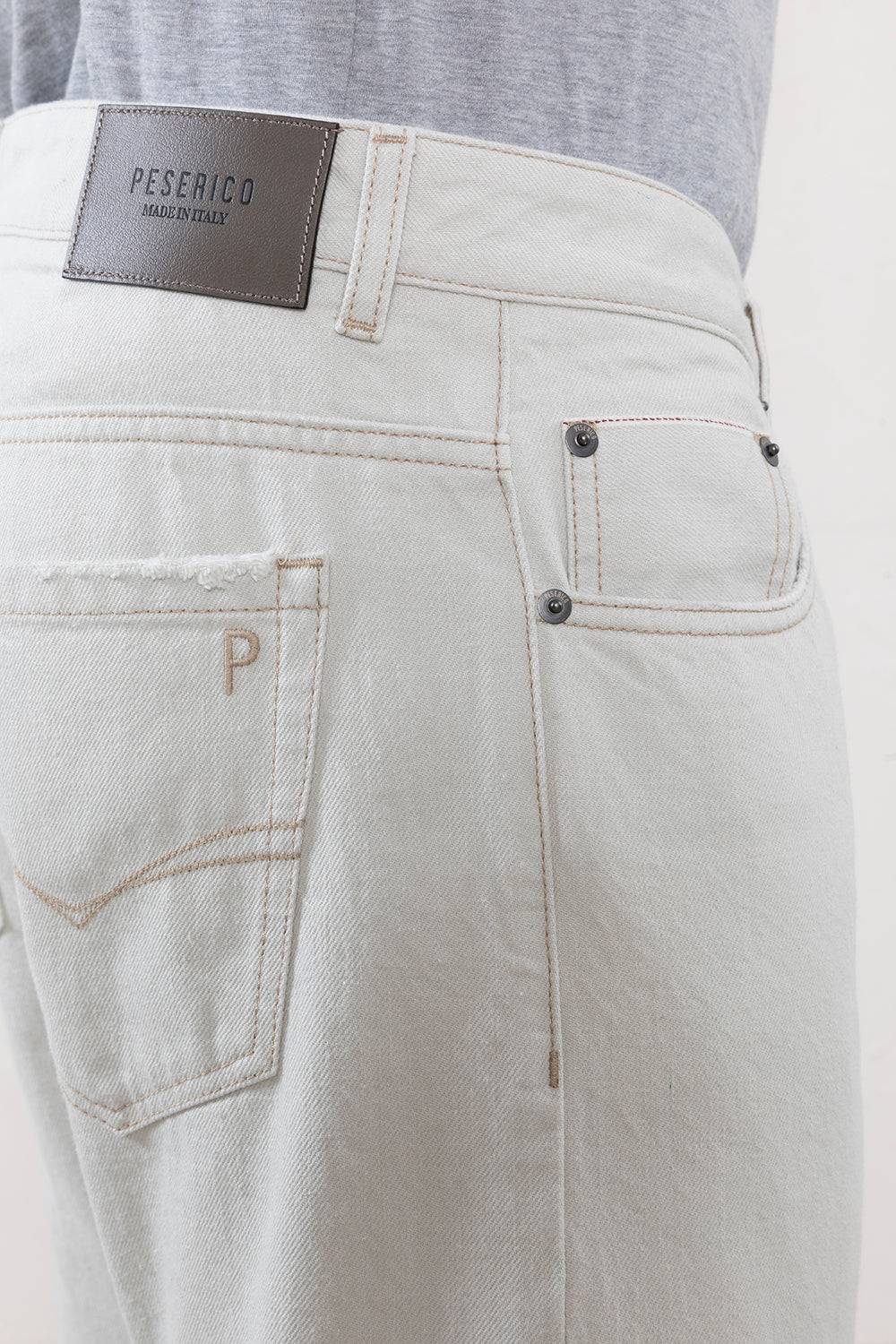 Peserico Denim 5 tasche in cimosato di cotone In Linea