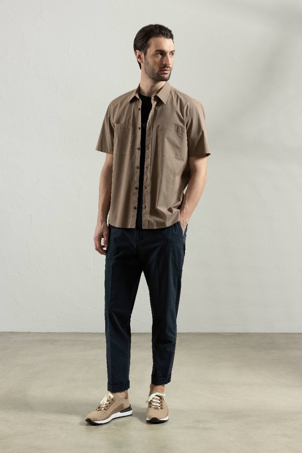 Peserico Pantalone jogger in leggera tela di cotone lyocell Vendita