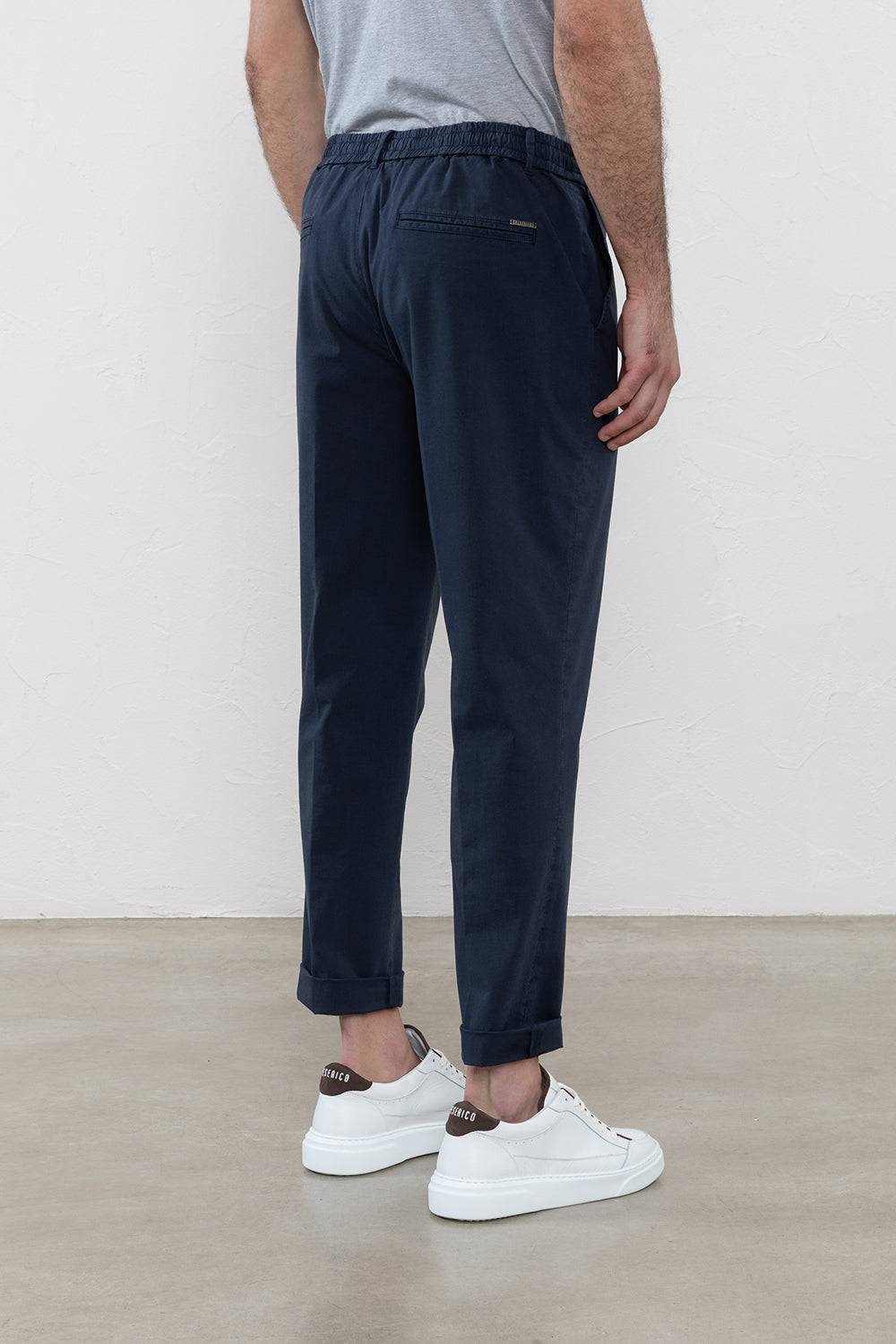 Peserico Pantalone jogger in leggera tela di cotone lyocell Vendita