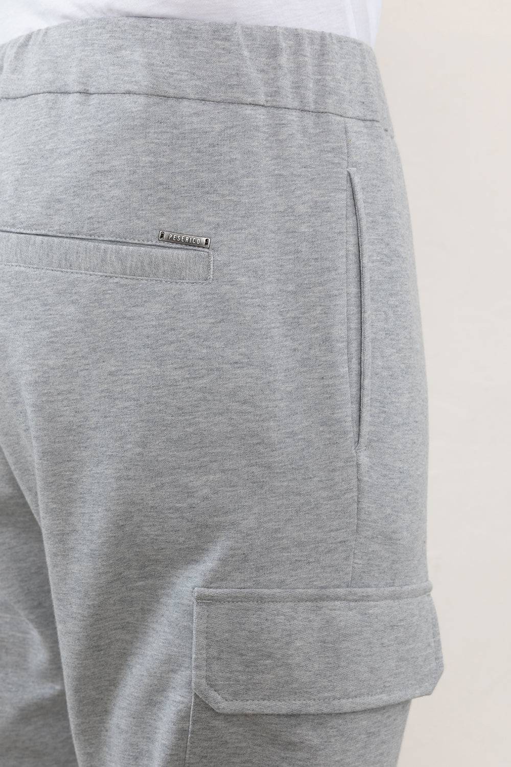 Peserico Pantalone jogger in morbido jersey di cotone mélange Offerta speciale