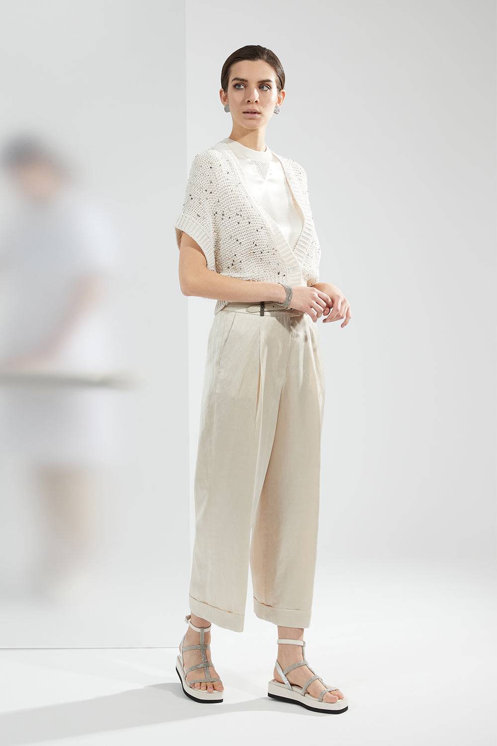 Peserico Cardigan in cotone e maxi paillettes Cyber Monday