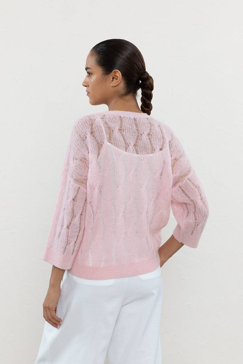 Peserico Maglia a trecce in alpaca suri misto lana vergine Offerta Pasqua