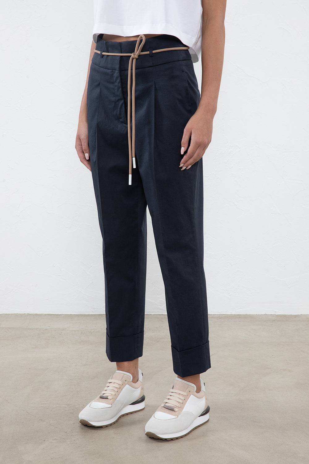 Peserico Pantalone in gabardina di cotone stretch Online Outlet