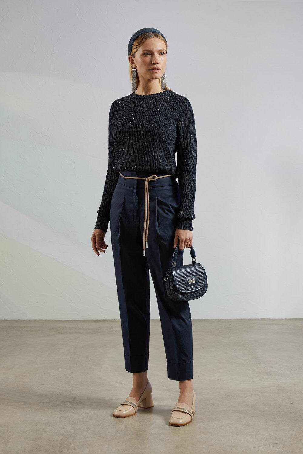 Peserico Pantalone in gabardina di cotone stretch Online Outlet