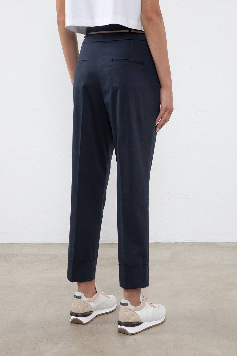 Peserico Pantalone in gabardina di cotone stretch Online Outlet