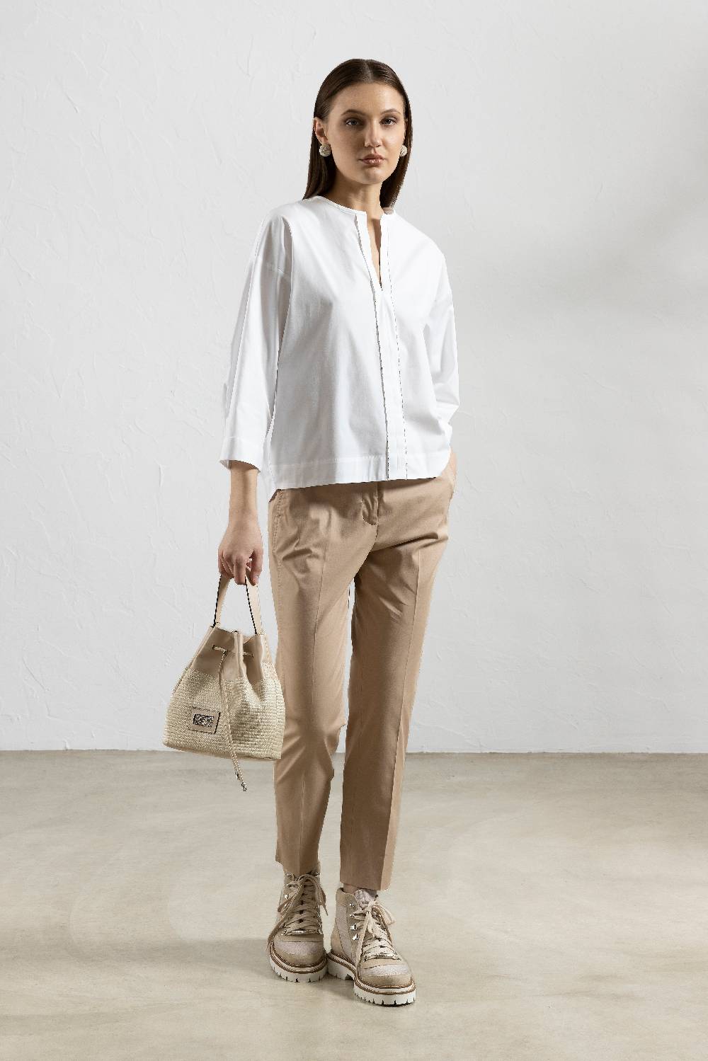 Peserico Pantalone a sigaretta in gabardina di cotone stretch Lightning offer