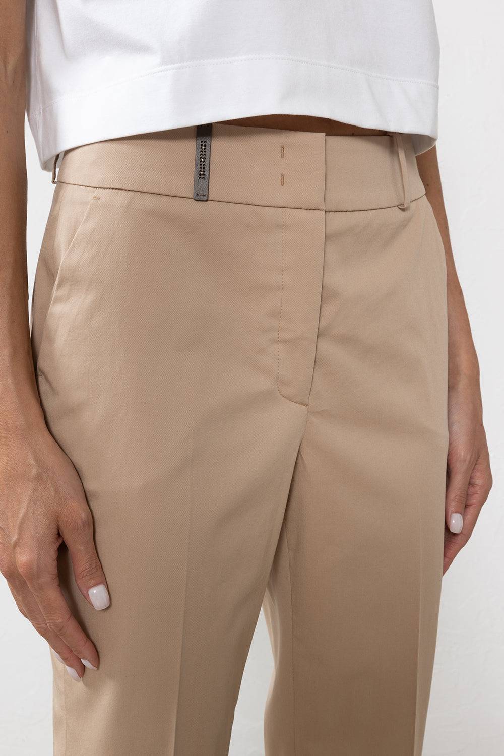 Peserico Pantalone in leggera gabardina di cotone pettinato stretch Bestseller