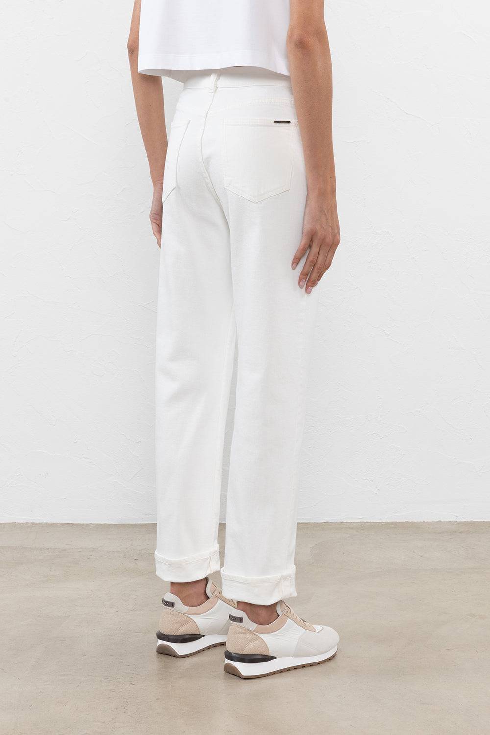 Peserico Pantalone denim in drill écru di cotone Offerte giornaliere